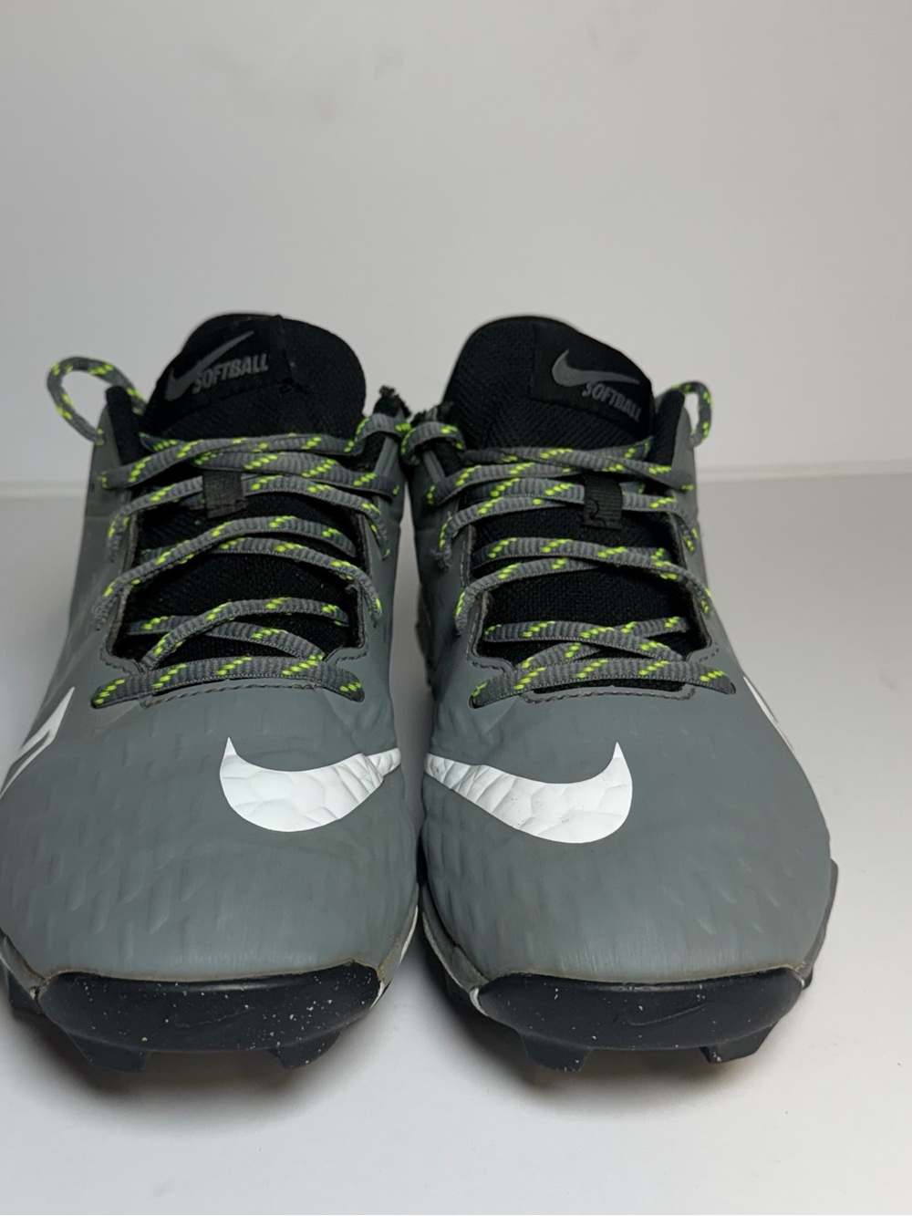 Nike Hyperdiamond 4 Keystone Kids 9Y Grey Black Baseball Softball Cleats CZ5918